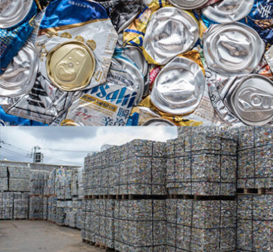 写真：山一金属のアルミ缶リサイクル